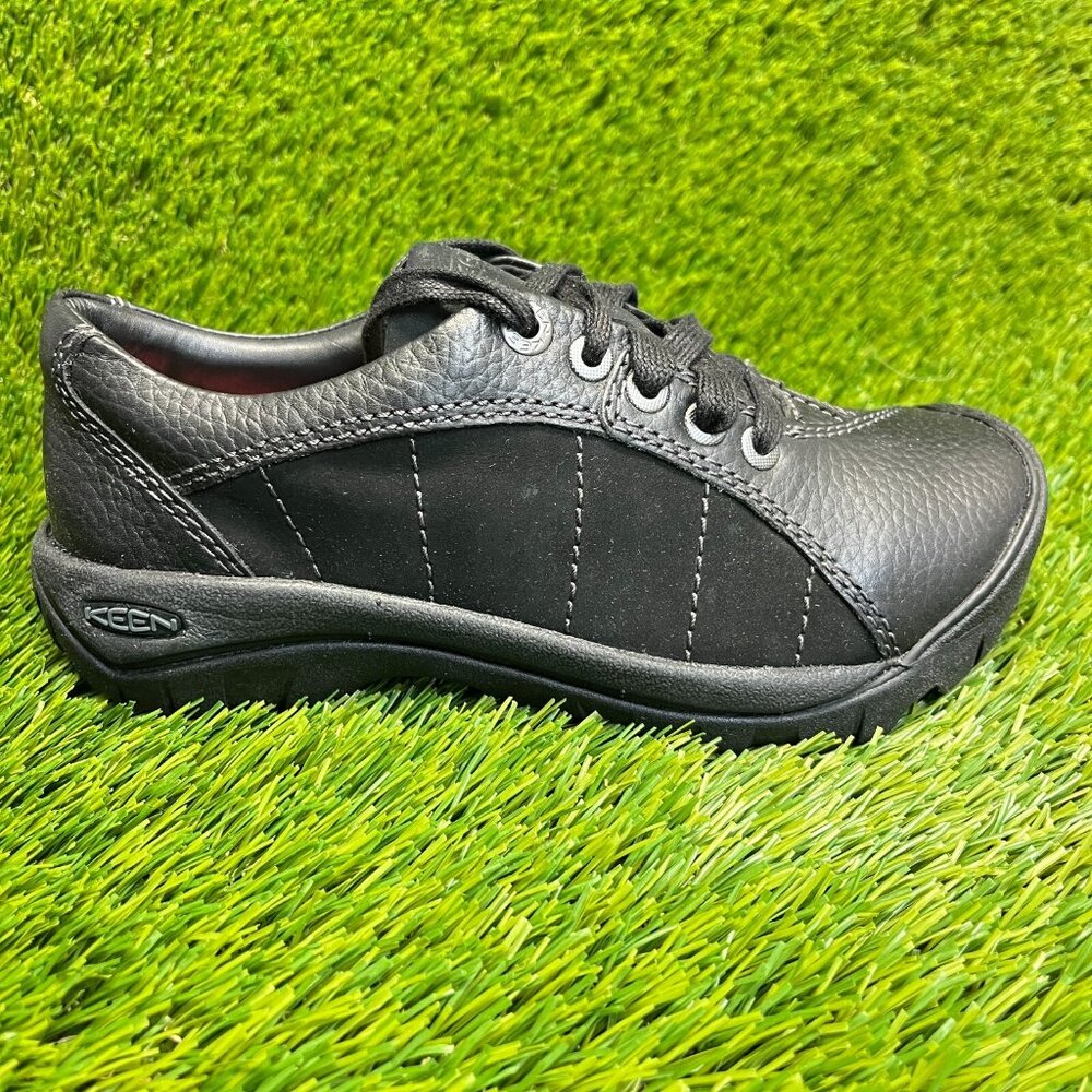 Keen Presidio Womens Size 5 Black Running Walking Hiking Leather Lace Up Shoes